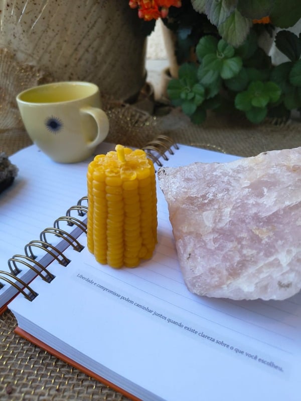 Agenda Mama Sara com vela e cristal